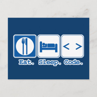 食べる コード 眠る (html) ポストカード