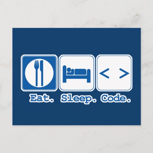 食べる コード 眠る (html) ポストカード (正面)