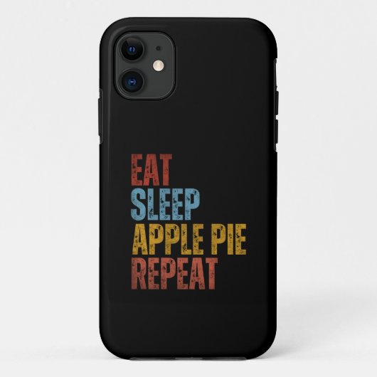 食べる・寝る・アップルパイ・繰り返す Case-Mate iPhoneケース (裏面)