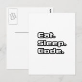 食べる。寝る。コードを書く。 ポストカード (正面/裏面)