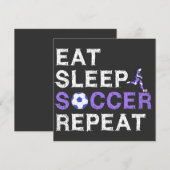 食べる+寝る+サッカー+繰り返す 招待状 (正面/裏面)