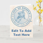 食べる、寝る、ホッケーカードをプレイ カード (黄色い花)