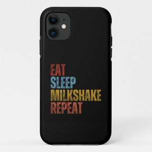 食べる・寝る・ミルクシェイク・繰り返す iPhone 11 ケース