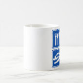 食べる、寝る、化石 コーヒーマグカップ (中央)