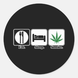 食べる 寝る 大麻を吸う ラウンドシール