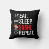 食べる。寝る。寿司。繰り返す クッション (裏面)