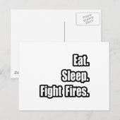 食べる。寝る。火事を消す。 ポストカード (正面/裏面)