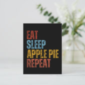 食べる 眠る アップルパイ 繰り返す ポストカード (スタンド正面)