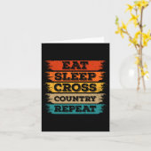 食べる 眠る クロスカントリー 繰り返す スキーヤー ウィンタースポーツ カード (黄色い花)