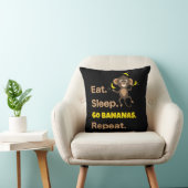 食べる 眠る バナナになる 繰り返す 面白い かわいい 動物 モンク クッション (椅子)