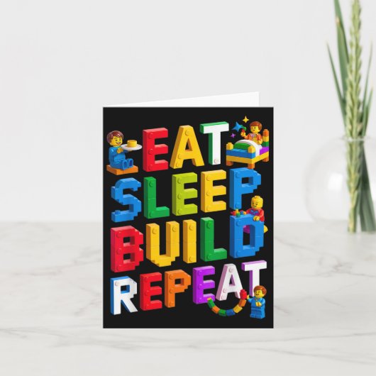 食べる 眠る 作る 繰り返す マスタービルダー ビルディングブリ カード (正面)