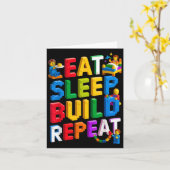 食べる 眠る 作る 繰り返す マスタービルダー ビルディングブリ カード (黄色い花)