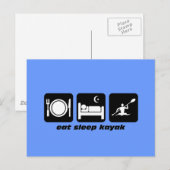 食べる 睡る カヤック ポストカード (正面/裏面)