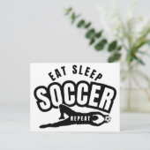 食べる 睡眠 サッカー 繰り返す ポストカード (スタンド正面)