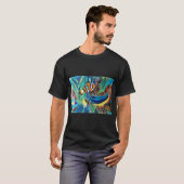 食べる 睡眠 水 交換 繰り返す Tシャツ (正面フル)