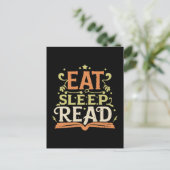 食べる 読む 寝る 面白い読書 シーズンポストカード (スタンド正面)
