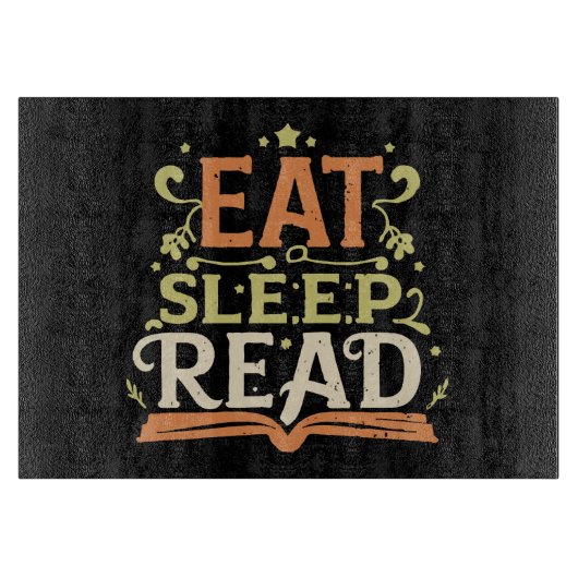 食べる 読む 眠る 面白い読書 カッティングボード (正面)