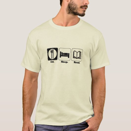 食べる 読む 眠る Tシャツ (正面)