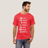 食べる 電車 働く 勉強 愛する 眠る 繰り返す 友達 Tシャツ (正面フル)