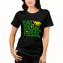 食べる 飲む フィエスタ ミニマル レトロ Tシャツ