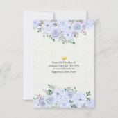 食べろ、飲め、そして結婚しろ ウェディング フラワーの銀のスクリプト 招待状 (裏面)