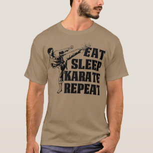 食べアート武術の睡眠空手リピート贈答 Tシャツ