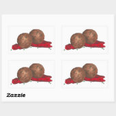 食べイタリアン物肉ボール肉ボールマリナラソース 長方形シール (シート)