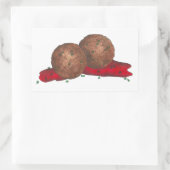 食べイタリアン物肉ボール肉ボールマリナラソース 長方形シール (バッグ)