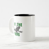 食べカエル – 起業家モチベーション引用文 ツートーンマグカップ (正面左)