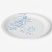 食べカスタムドリンク青い鳥結婚かご ペーパープレート (アングル)