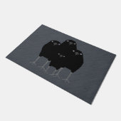 食べカラスの大きな丸 ドアマット (アングル)