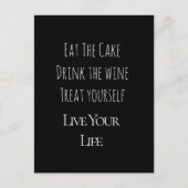 食べケーキ前向き肯定 ポストカード (正面)