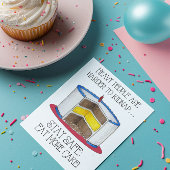 食べケーキ感動的葉書 ポストカード