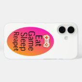 食べゲーム睡眠の繰り返し Case-Mate iPhoneケース (裏面 (横))