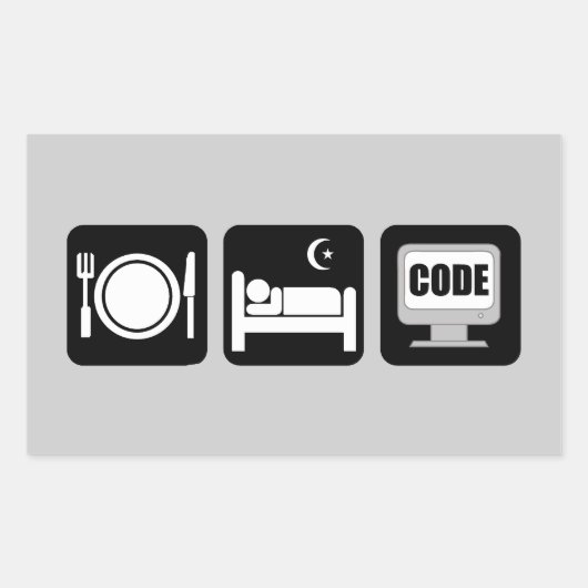 食べコード 長方形シール (正面)