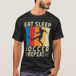 食べサッカーの再演おもしろい活選手 Tシャツ