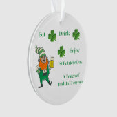 食べサン楽しむ・パトリックの日を飲む オーナメント (正面)