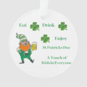食べサン楽しむ・パトリックの日を飲む オーナメント (正面)