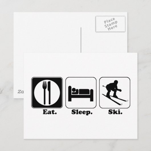 食べスキー ポストカード (正面/裏面)