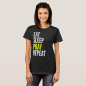 食べスプ祈リプ祈トスピリチュアル Tシャツ (正面フル)