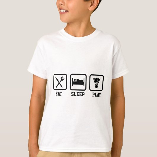 食べスプ遊・バドミントン選手シャトルスポーツSma Tシャツ (正面)