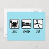 食べスリーカットおもしろい美容師 ポストカード (正面/裏面)