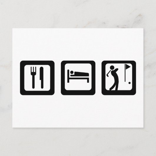 食べスリーゴルフ ポストカード (正面)