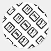 食べスリーゴルフ ラウンドシール (正面)