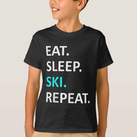 食べスリースキースキおもしろいーの恋人ユーモア Tシャツ (正面)