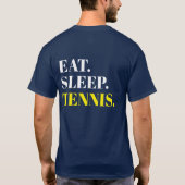 食べスリーテニス – バックデザイン Tシャツ (裏面)