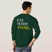 食べスリーテニス – バックデザイン Tシャツ (裏面フル)