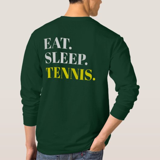 食べスリーテニス – バックデザイン Tシャツ (裏面)