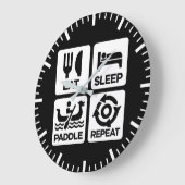 食べスリーパドルリピート – Dragon Boat Racing ラージ壁時計 (傾斜)