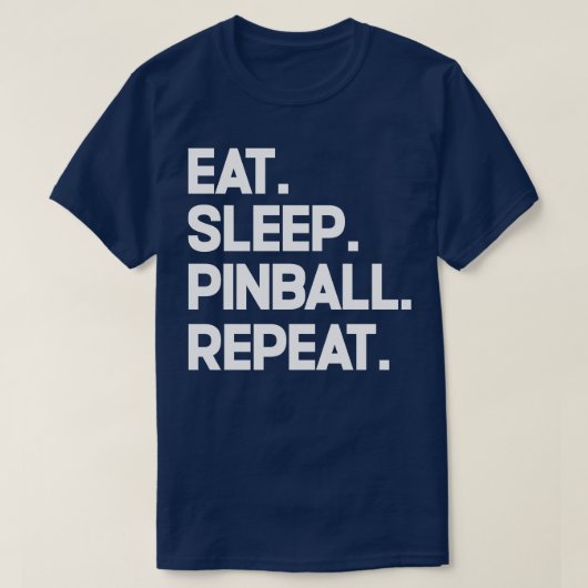 食べスリープのピンボール繰り返し Tシャツ (デザイン正面)